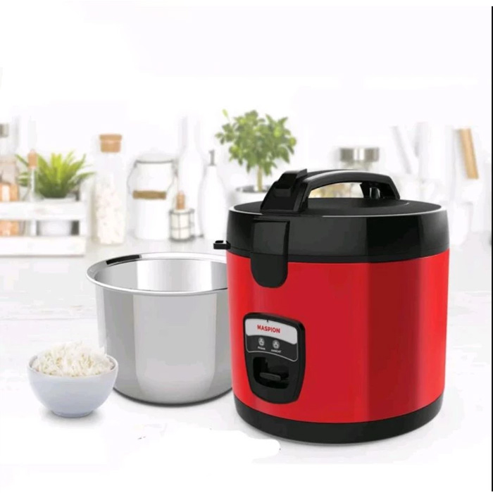 Maspion Rice Cooker 3 in 1 Stainles Steel Merah 1,8 L - MRJ1856BRSN | MRJ1856 BRSN